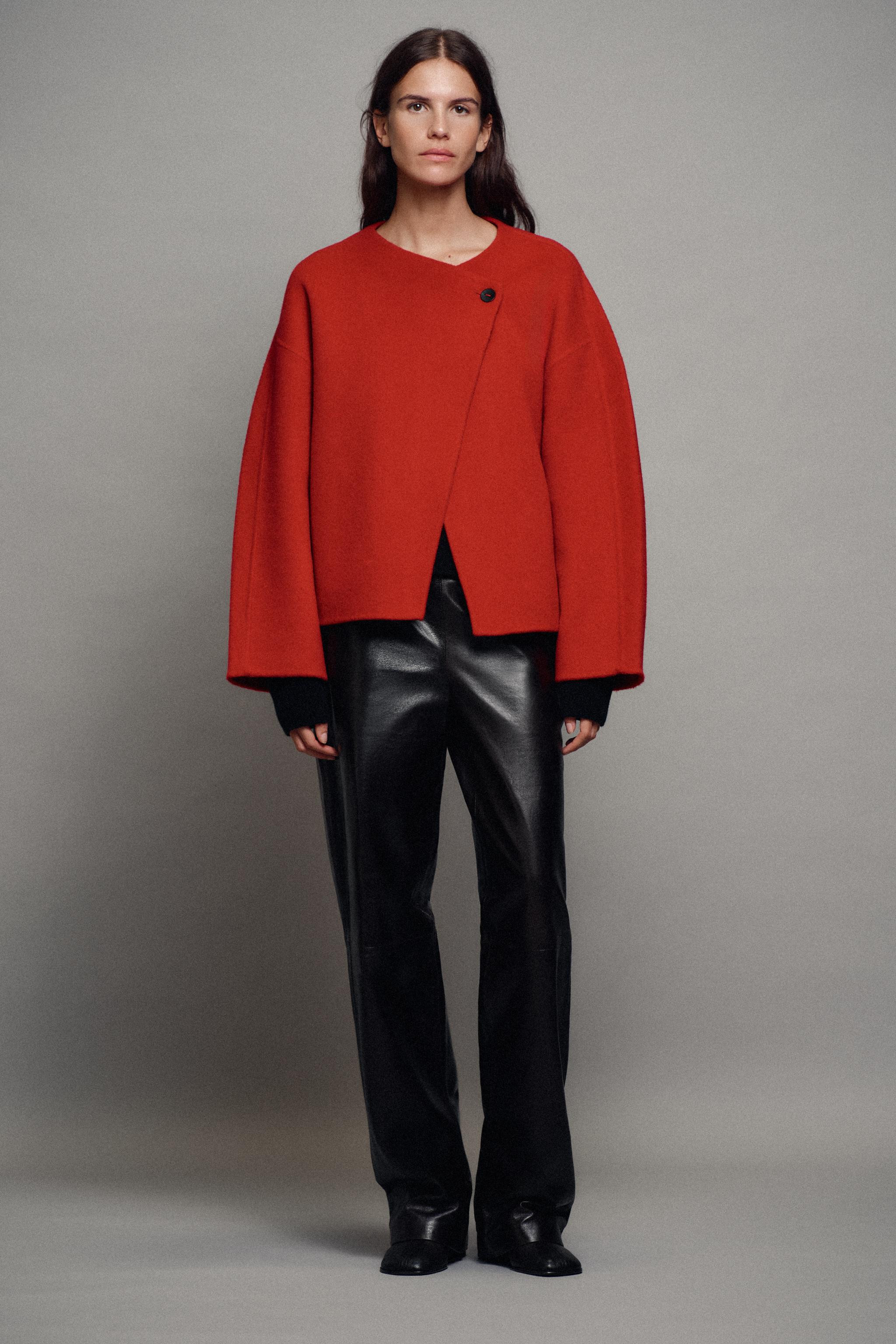 ZW COLLECTION WOOL-BLEND SHORT COAT | Zara US