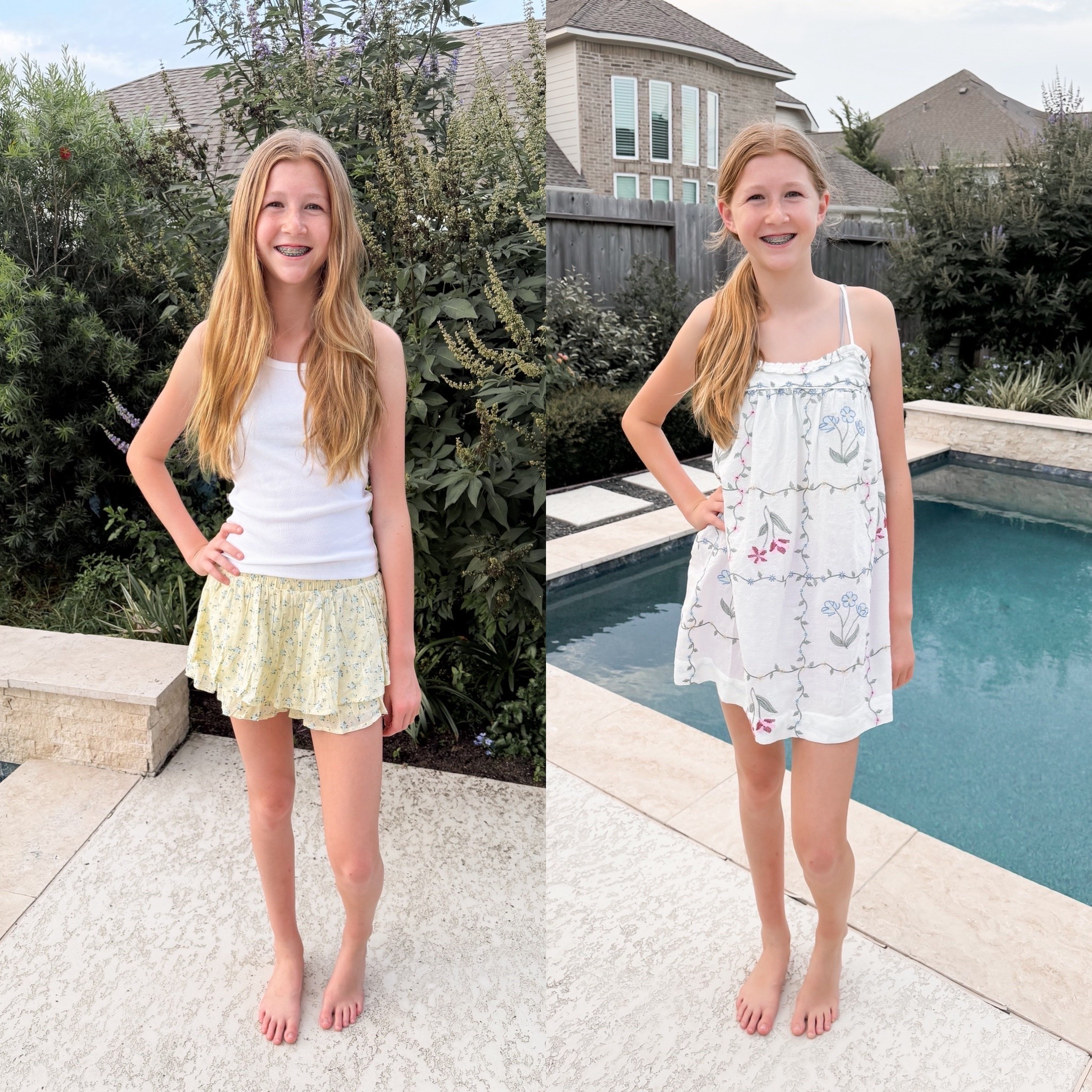 Dress would also be cute as a swim coverup! 
Tween girl outfits