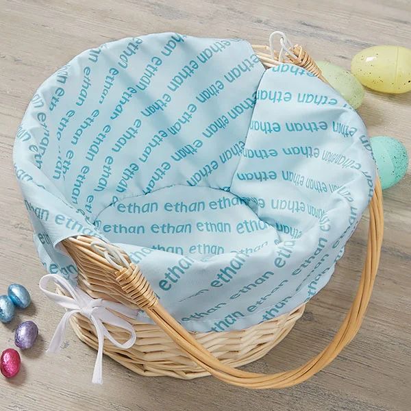 Playful Name Personalized Easter Basket with Folding Handle | Personalization Mall