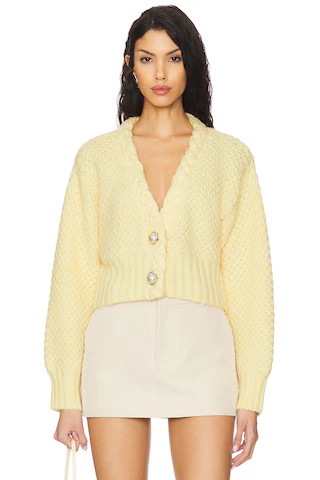 Phiala Cardigan in Baby Yellow | Revolve Clothing (Global)