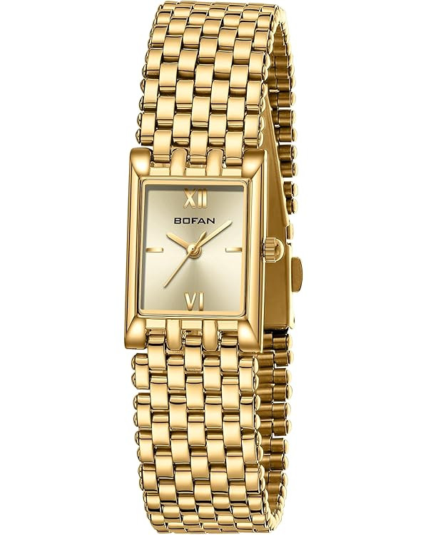 BOFAN Gold Watches for Women Luxury Ladies Quartz Wrist Watches with Stainless Steel Bracelet,Wat... | Amazon (US)