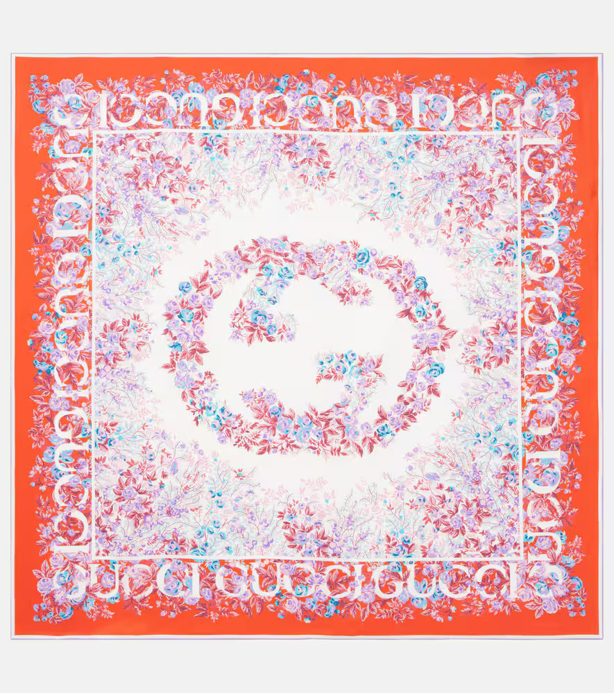 Gucci Printed silk twill scarf | Mytheresa (INTL)