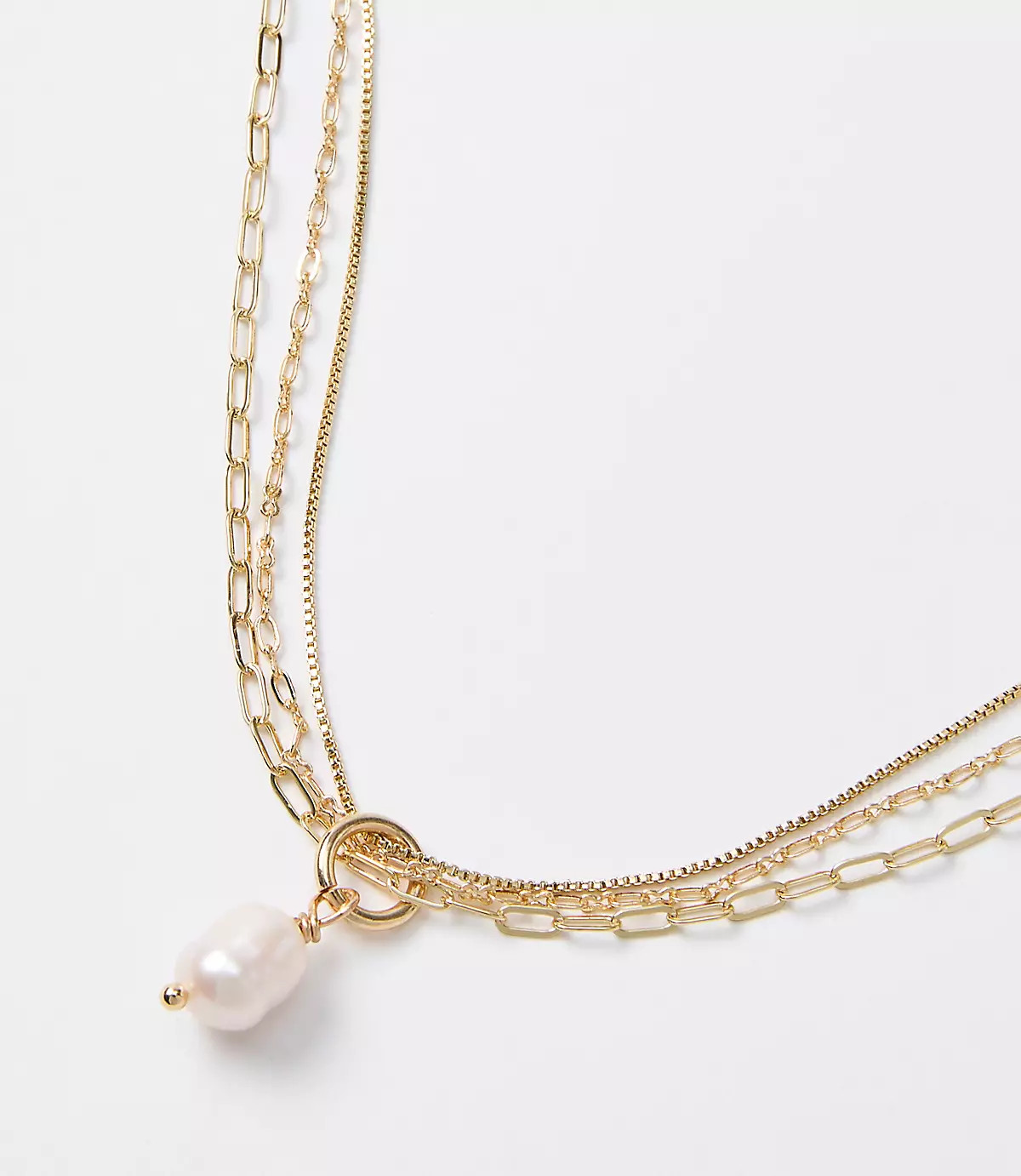 Pearlized Layered Necklace | LOFT