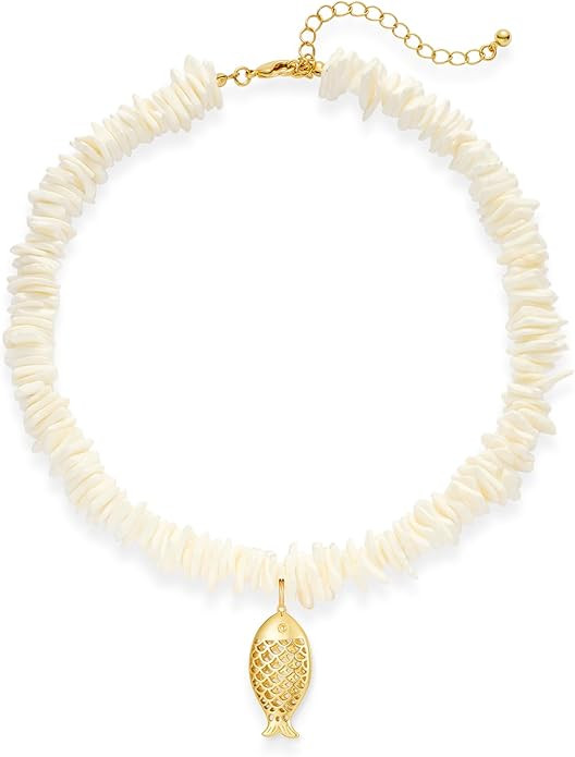 Puka Shell Necklace for Women Starfish Fish Statement Pendant Necklace Boho Summer Beach Choker N... | Amazon (US)