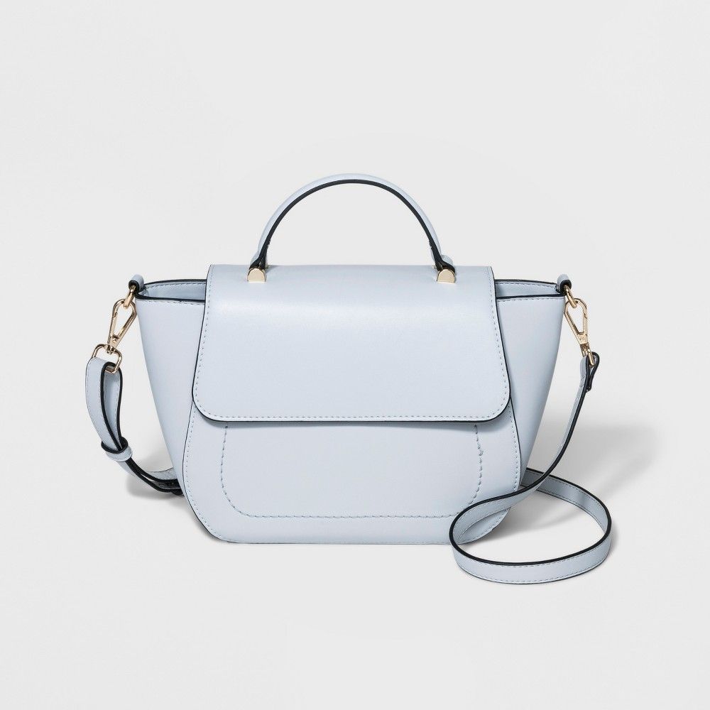 Top Handle Satchel Handbag - A New Day Gray, Women's, Size: Small | Target
