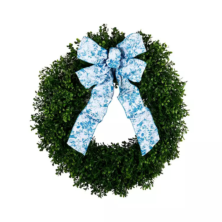 Boxwood Toile Bow Wreath | Kirklands Home | Kirklands
