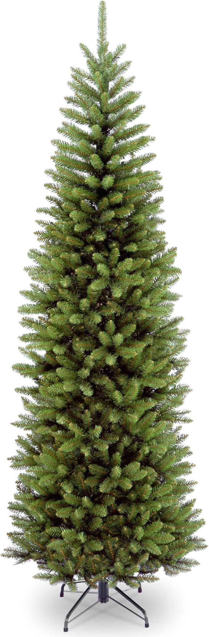 Amazon.com: National Tree Company Artificial Slim Christmas Tree, Green, Kingswood Fir, Includes ... | Amazon (US)