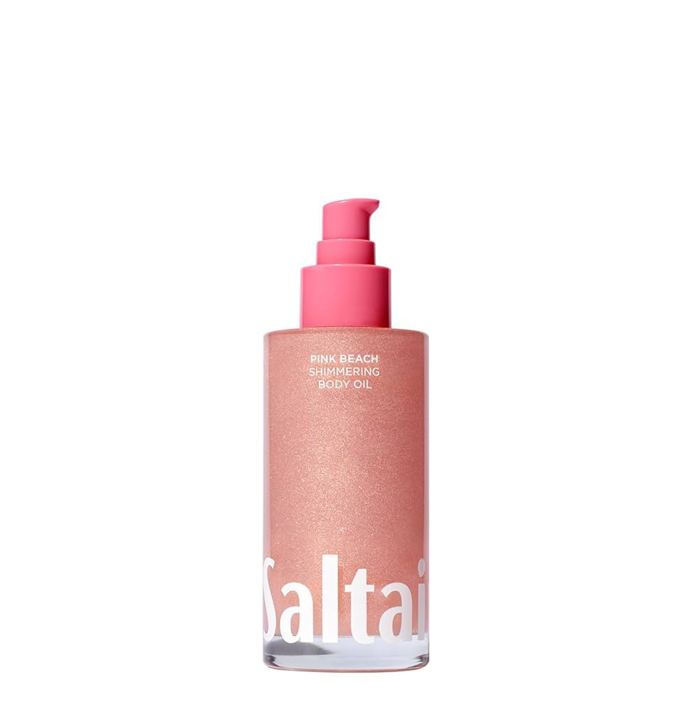 Saltair Shimmering Body Oil - Pink Beach Scented Dry Oil Moisturizer with Light-Reflecting Pearl ... | Amazon (US)