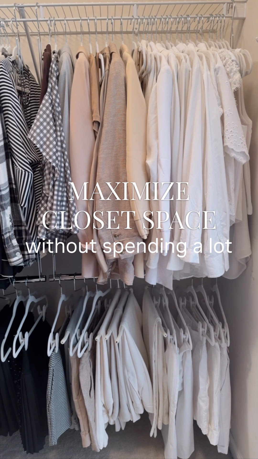 Closet space solutions. Maximize closet space with these adjustable closet rods and velvet hangers
#closetorganization #amazonhome #spacesaving #organizedhome

#LTKSaleAlert #LTKHome