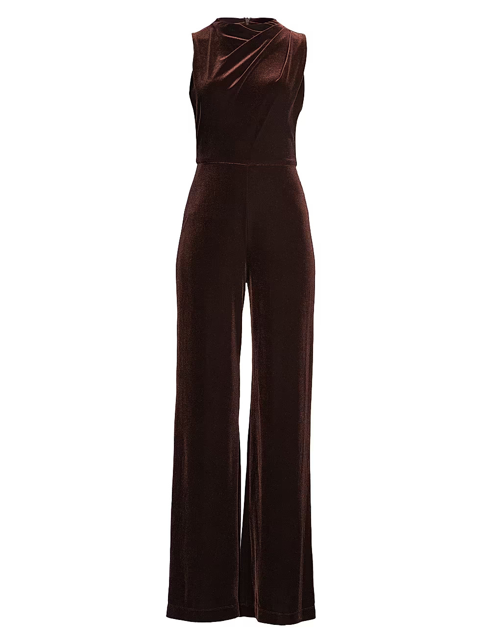 Black Halo Corrine Wrap-Neck Velvet Jumpsuit | Saks Fifth Avenue