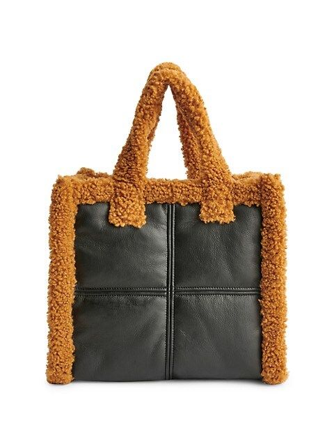 Medium Lolita Faux Shearling-Trimmed Tote | Saks Fifth Avenue