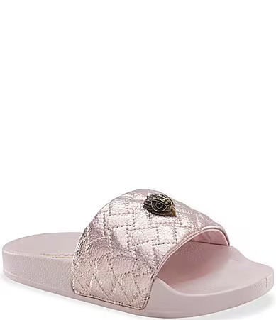 Kurt Geiger London Girls' Meena Quilted Leather Logo Ornament Pool Slide Sandals Youth - 5 Youth | Dillard's