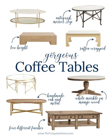 Here are some of my favorite coffee tables. They are various shapes and heights.

#LTKhome