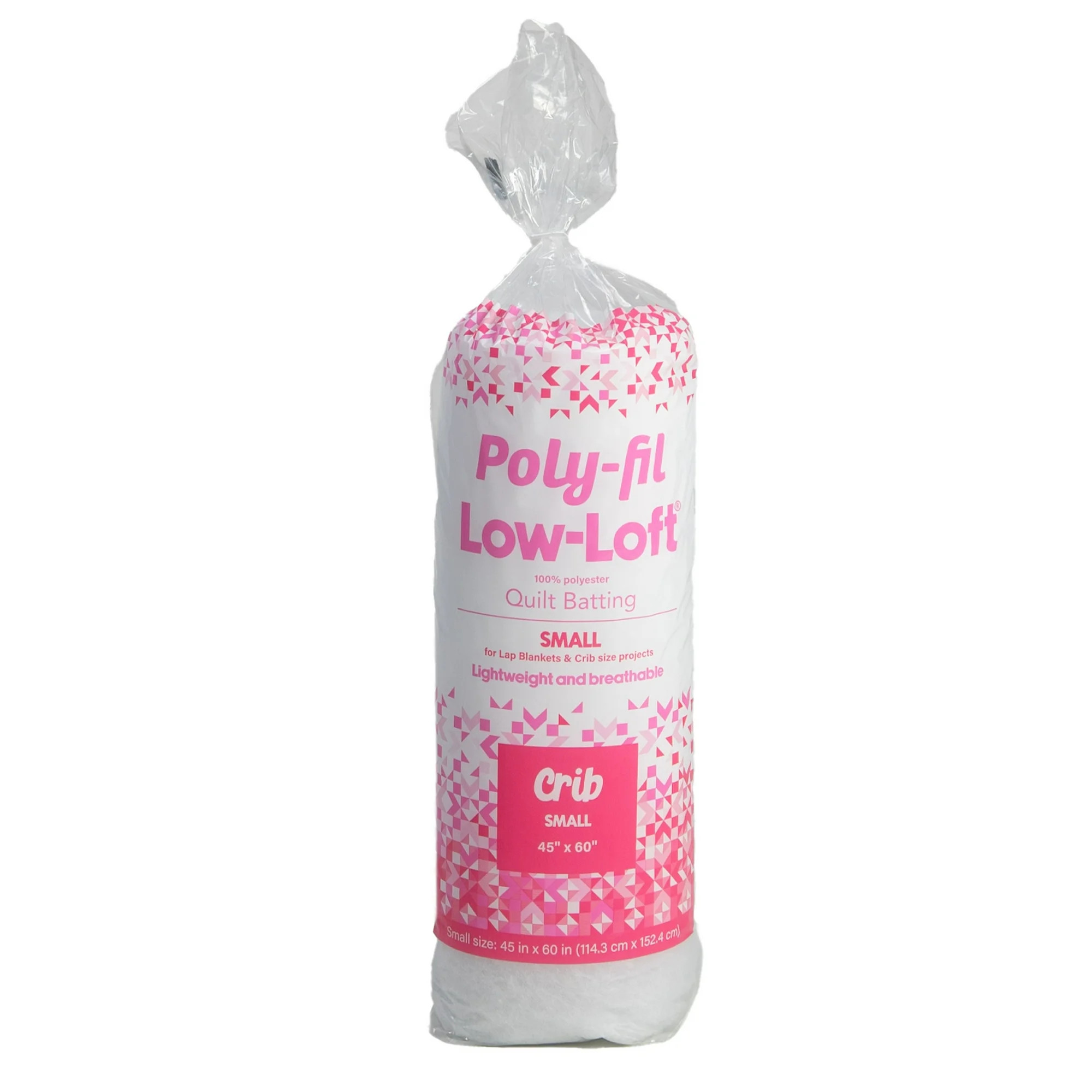 Poly-Fil® Low-Loft® 100% Polyester Batting by Fairfield™, 45" x 60", Precut, White | Walmart (US)