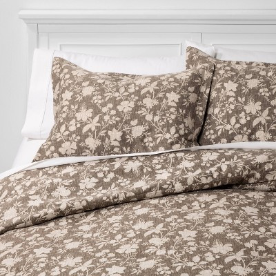 Family Friendly Floral Comforter & Pillow Sham Set Natural - Threshold™ | Target