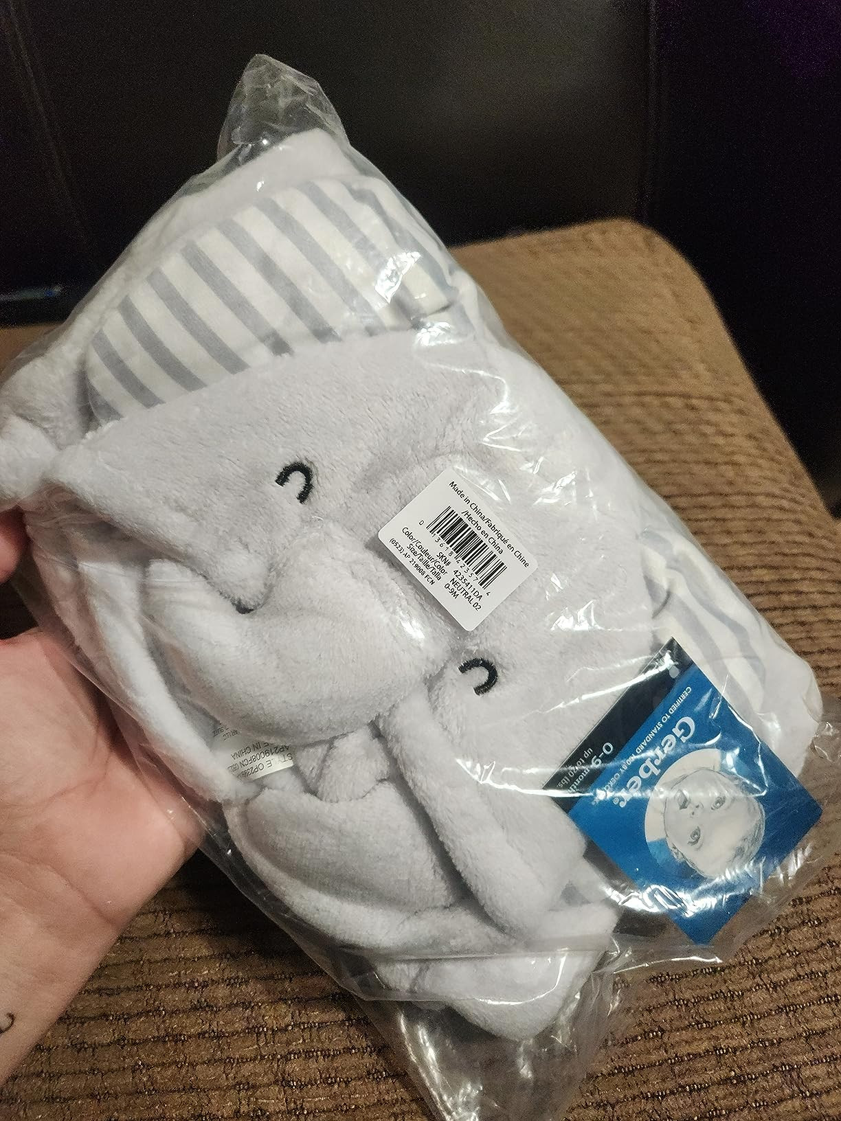 Gerber Unisex Baby Plushy Soft Hooded Animal Character Bathrobe | Amazon (US)