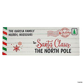 Personalized Letter to Santa Wooden Sign | Oriental Trading Company