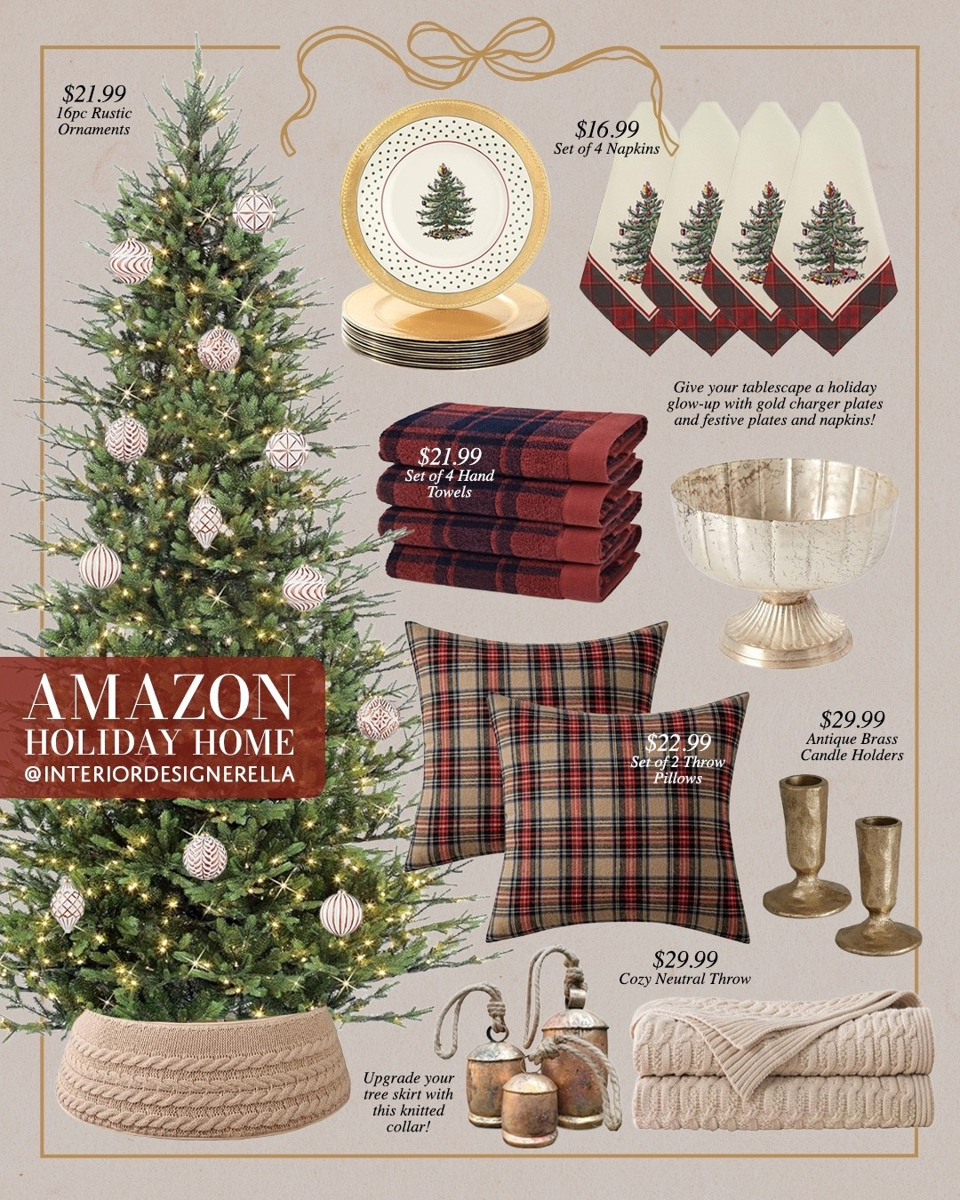 Amazon Home Holiday Finds!🎄 $16.99 Set of 4 Holiday Napkins + $22.99 Set of 2 Throw Pillows!✨ Share this post with a friend!!🤗 Click on the “Winter OOTD” collection on my LTK to shop this post and more!🤗 Have an amazing day!! Xo!!

#LTKHoliday #LTKHome #LTKCyberWeek