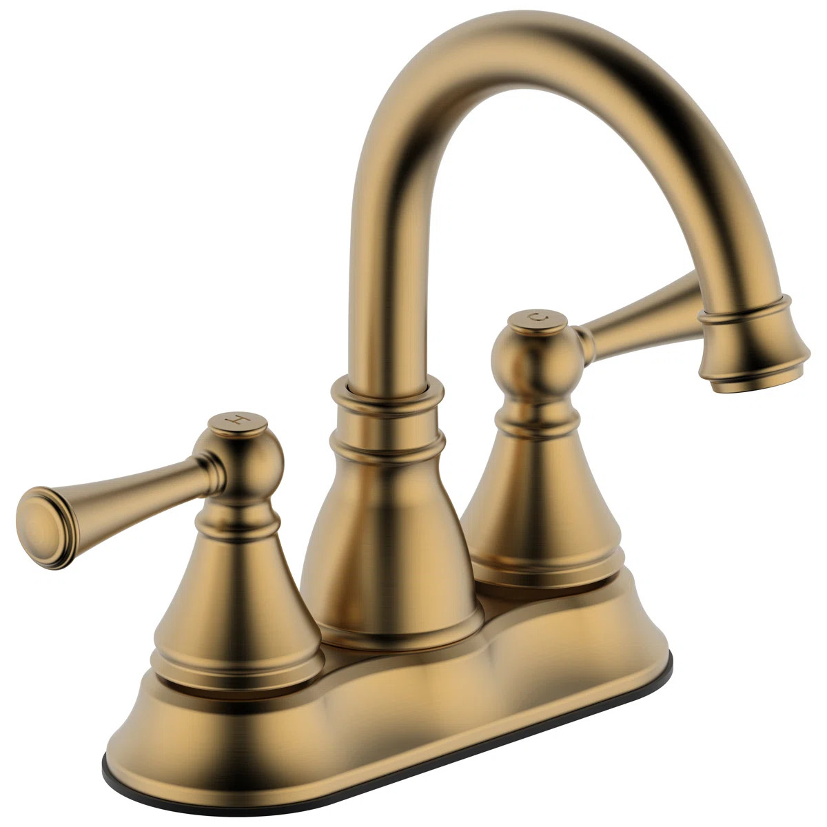 Derengge Centerset 2-Handle  Bathroom Sink Faucet With Plastic Overflow Pop-Up Drian BF-4503CR-CS | Wayfair North America