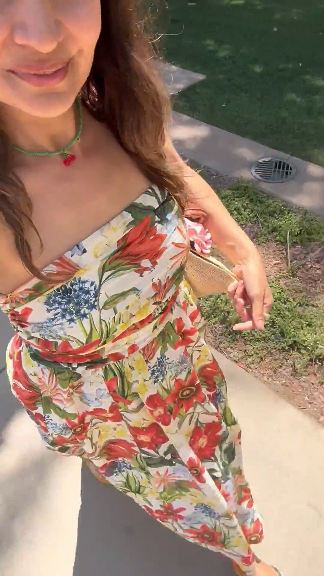 Found the cutest vacation dress 🌼🌺🫐 it also comes with matching straps! 
Wearing size Medium, if you are between sizes i would recommend to size down. 

#LTKTravel #LTKFindsUnder100 #LTKSeasonal