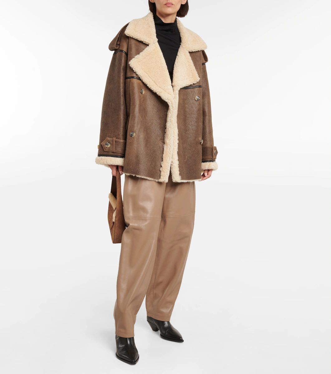 Jordan leather and shearling jacket | Mytheresa (INTL)