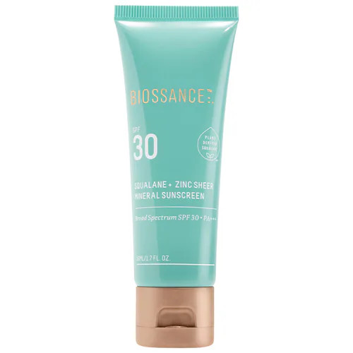 Biossance Zinc Sheer Hydrating Mineral Face Sunscreen SPF 30 with Ectoin + Squalane | Sephora (US)