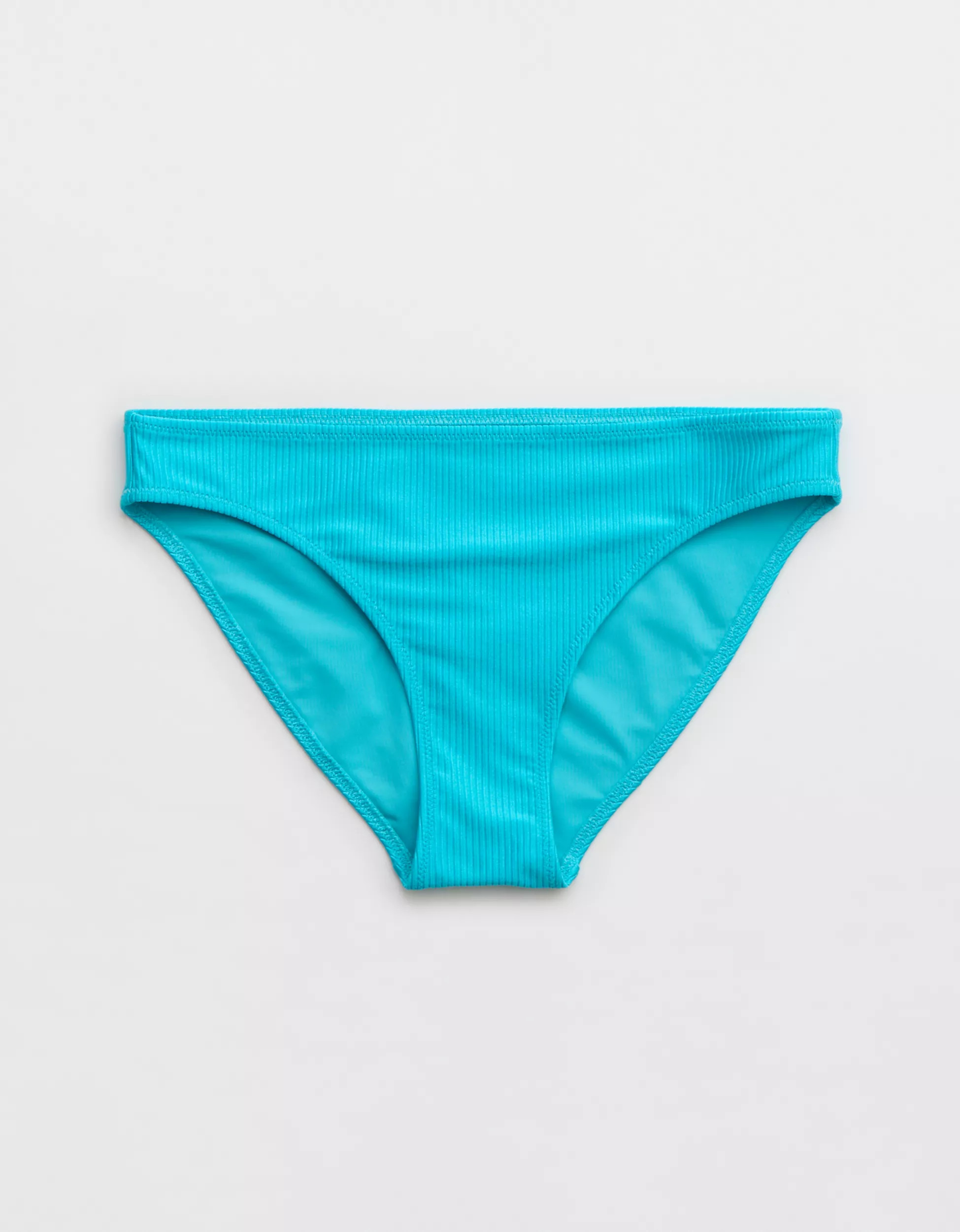 Aerie Shine Rib Full Coverage Bikini Bottom | Aerie