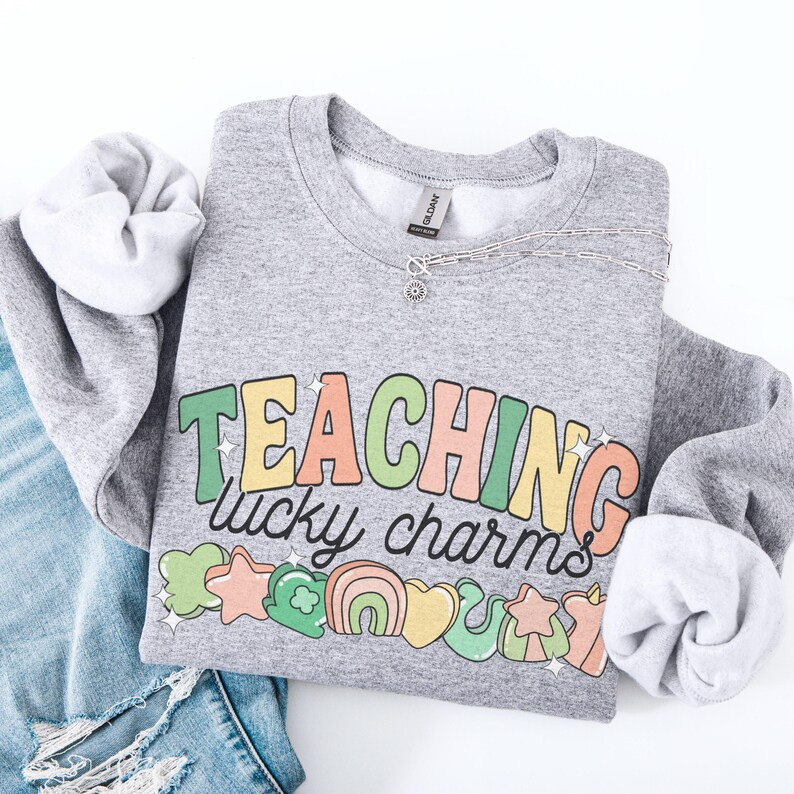 Teaching Lucky Charms Teacher Sweatshirt, Lucky Teacher Hoodie, Saint Patrick's Day Teacher T Shi... | Etsy (US)