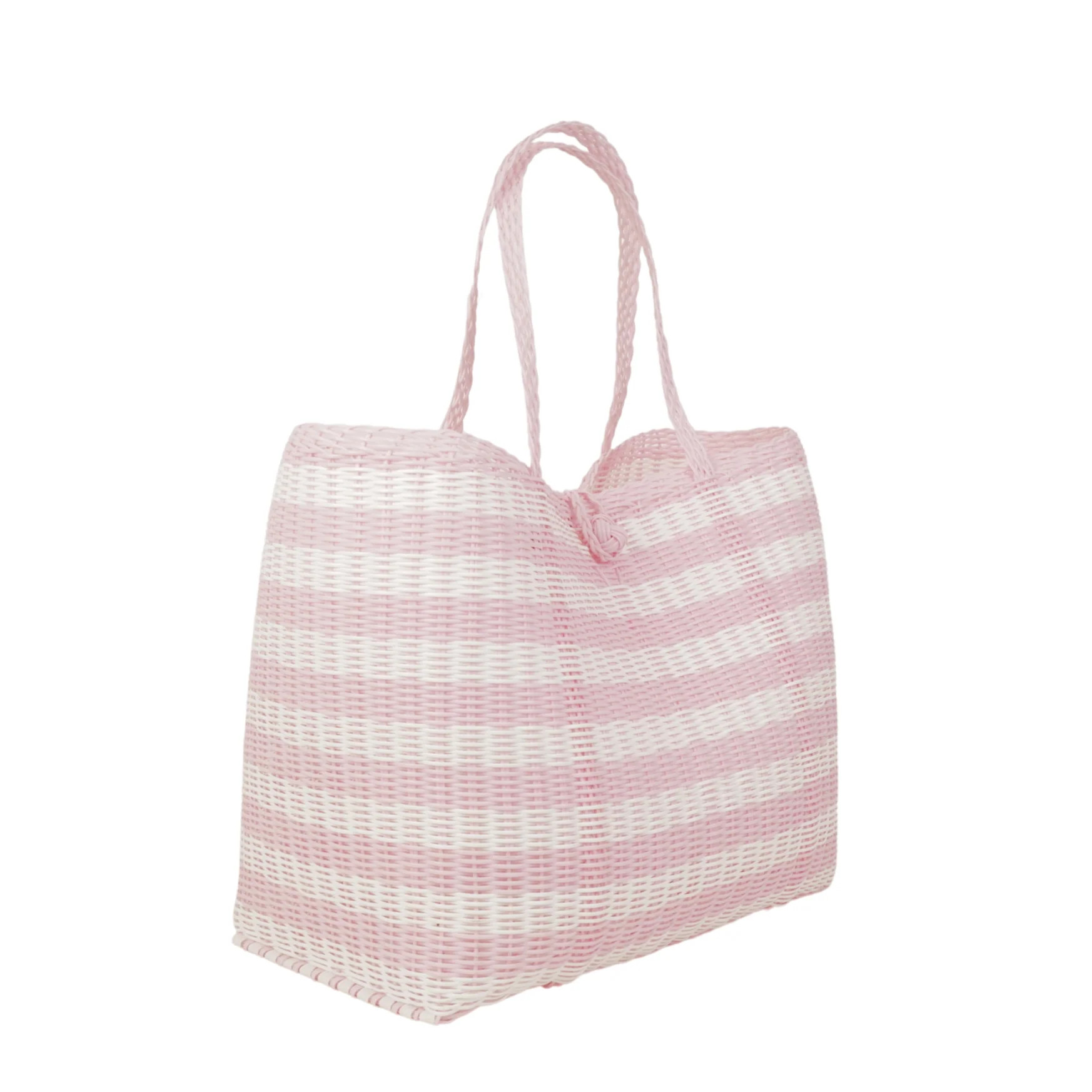 Medium | Lined Paper Stripe in Baby Pink / White | The Lilley Line