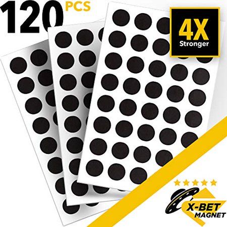 X-bet MAGNET Round Magnets with Adhesive Backing - 120 PCs Flexible Self Adhesive Magnets for Crafts | Walmart (US)