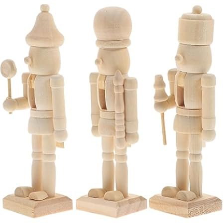 BESPORTBLE Christmas Craft Wood Nutcracker Wooden Nutcracker Figurines Unfinished Wood Nutcracker... | Amazon (US)