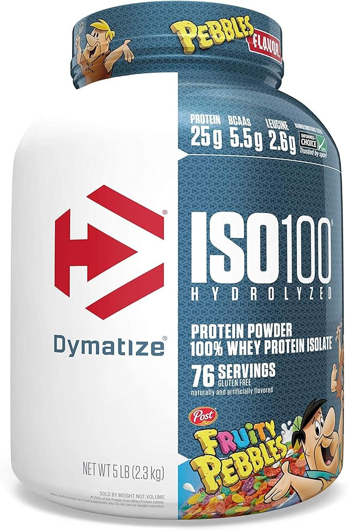 Dymatize ISO100 Hydrolyzed Protein Powder, 100% Whey Isolate, 25g of Protein, 5.5g BCAAs, Gluten ... | Amazon (US)
