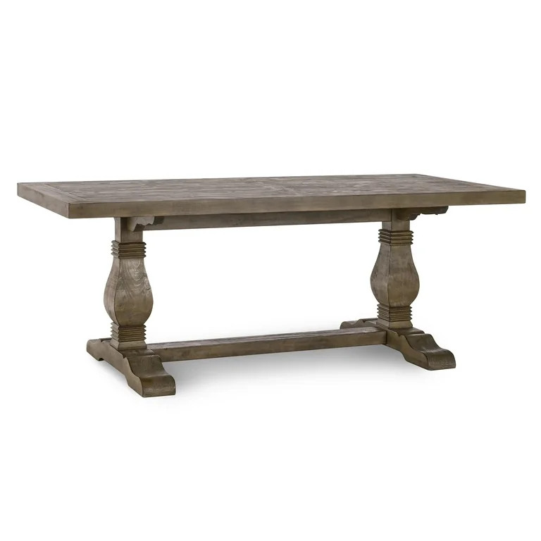 LiviNest 78" Rustic Wooden Dining Table: Hand Finished Distressed Brown Farmhouse Style - Solid W... | Walmart (US)