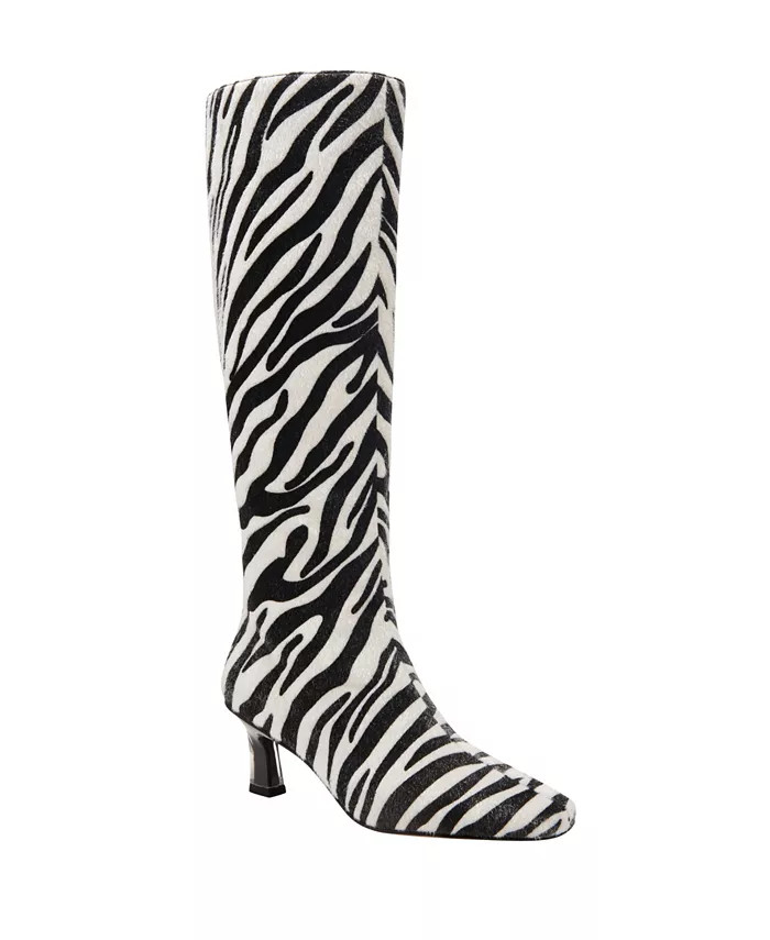 Women's The Zaharrah Square Toe Kitten Heel Regular Calf Boots | Macy's