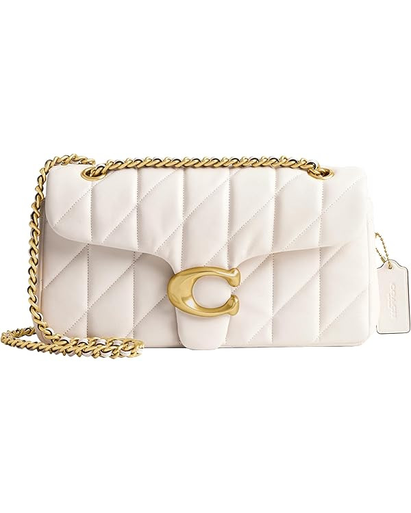 Coach Women's Quilted Leather Covered C Tabby Shoulder Bag 26 with Chain Strap | Amazon (US)