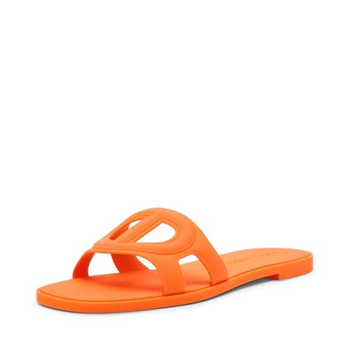 Steve Madden Women's Jellie Slide Sandal, Orange, 7 | Amazon (US)