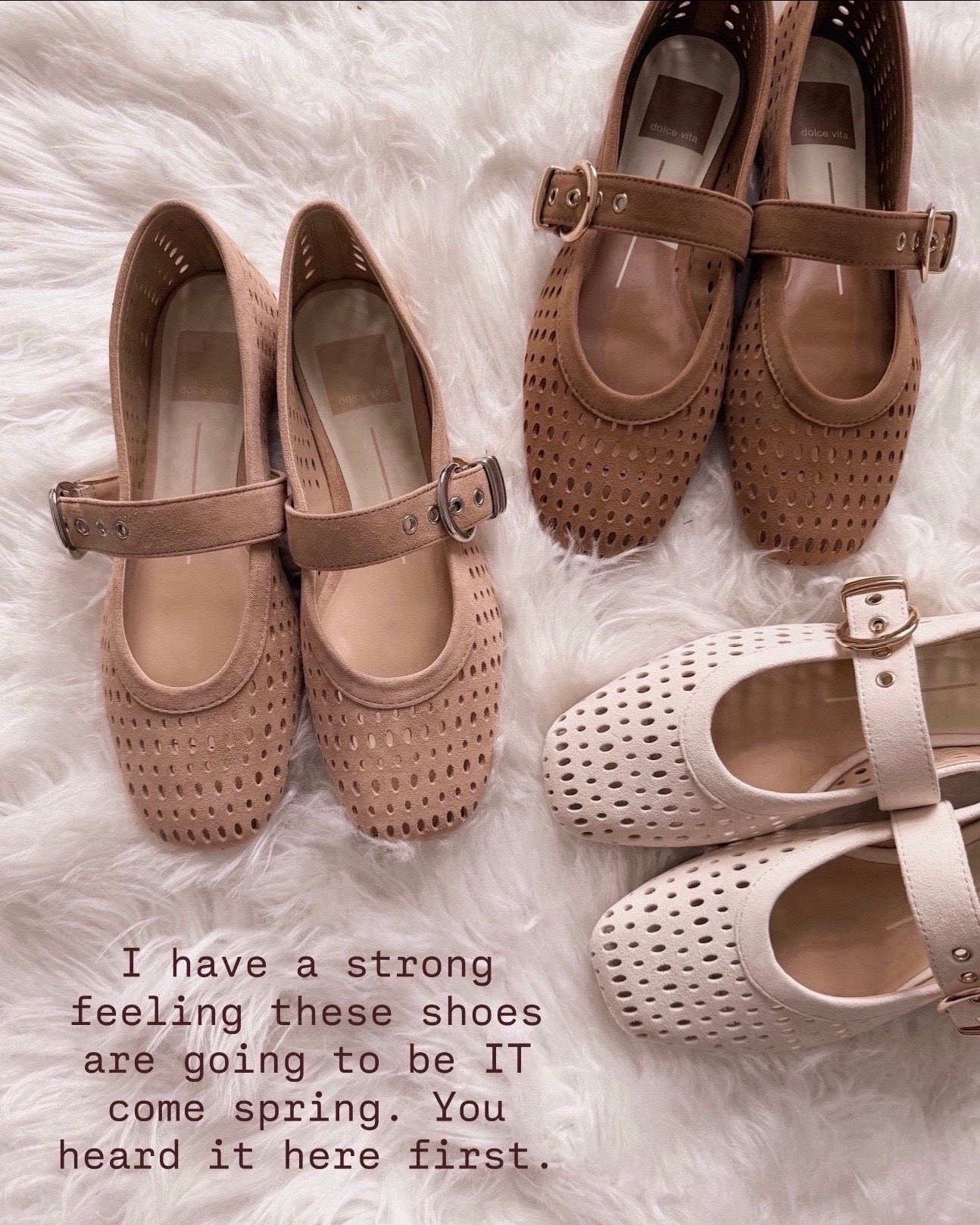 These are so good and actually flattering on the foot.

mary jane flats, perforated flats, spring shoes, neutral flats, comfortable flats, everyday shoes, casual chic style, breathable shoes, walking shoes, affordable shoes, beige flats, brown flats

#LTKOver40 #LTKWorkwear #LTKSeasonal