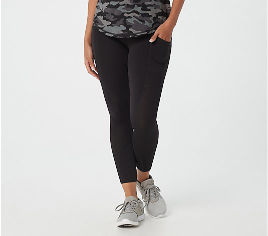 zuda Regular Z-Move 7/8 Leggings with Mixed Mesh | QVC