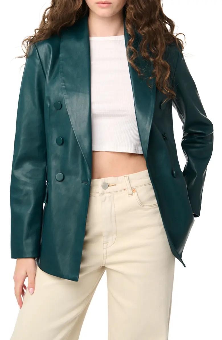 BLANKNYC Double Breasted Faux Leather Blazer | Nordstrom | Nordstrom