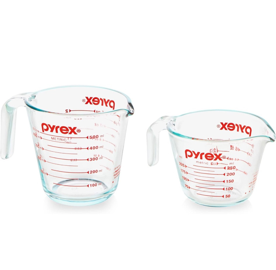 2 piece glass Pyrex measuring cup set, on sale for Amazon Prime Day for under $15 for both! 🤯

#LTKHome #LTKSaleAlert #LTKFindsUnder50