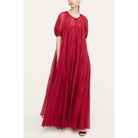 Sunburst Pleat Dress - Hibiscus / S | Rebecca Taylor