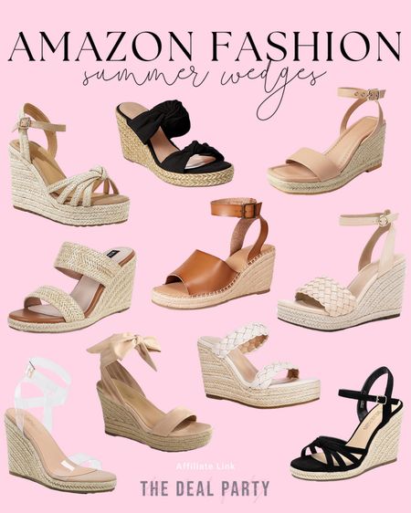 Amazon fashion | Amazon wedges | wedge sandals for summer | braided wedges | clear strap wedges 

#LTKShoeCrush #LTKSeasonal #LTKFindsUnder100