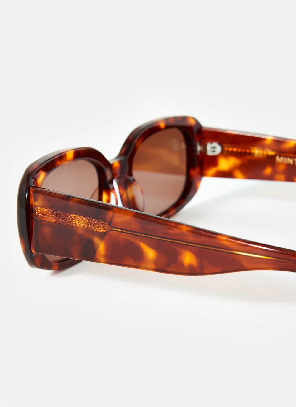 Brown Tortoiseshell Rectangle Sunglasses | Mint Velvet