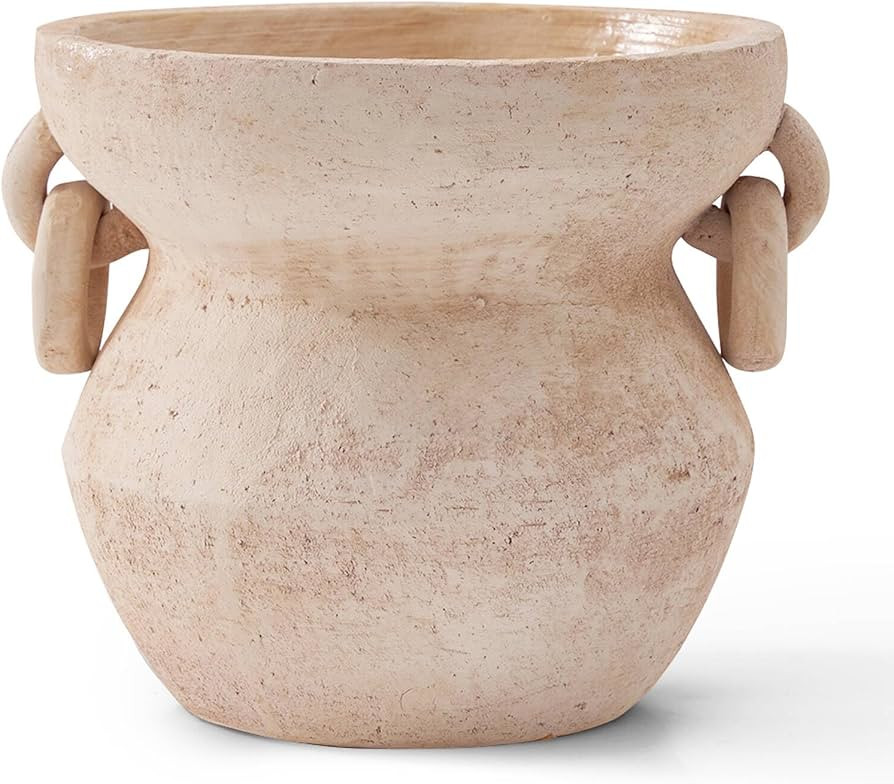 MIYUKI Rustic Vase for Home Decor, Decorative Pottery Terracotta Vase for Living Room, Table, She... | Amazon (US)