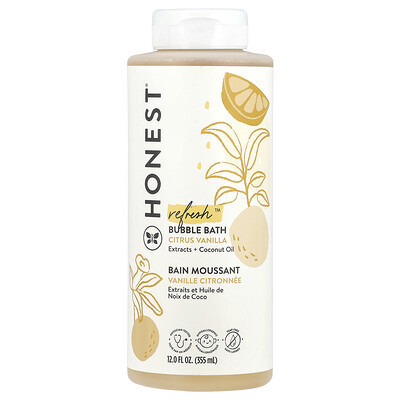 The Honest Company, Refresh™, Bubble Bath, Citrus Vanilla, 12 fl oz (355 ml) | iHerb