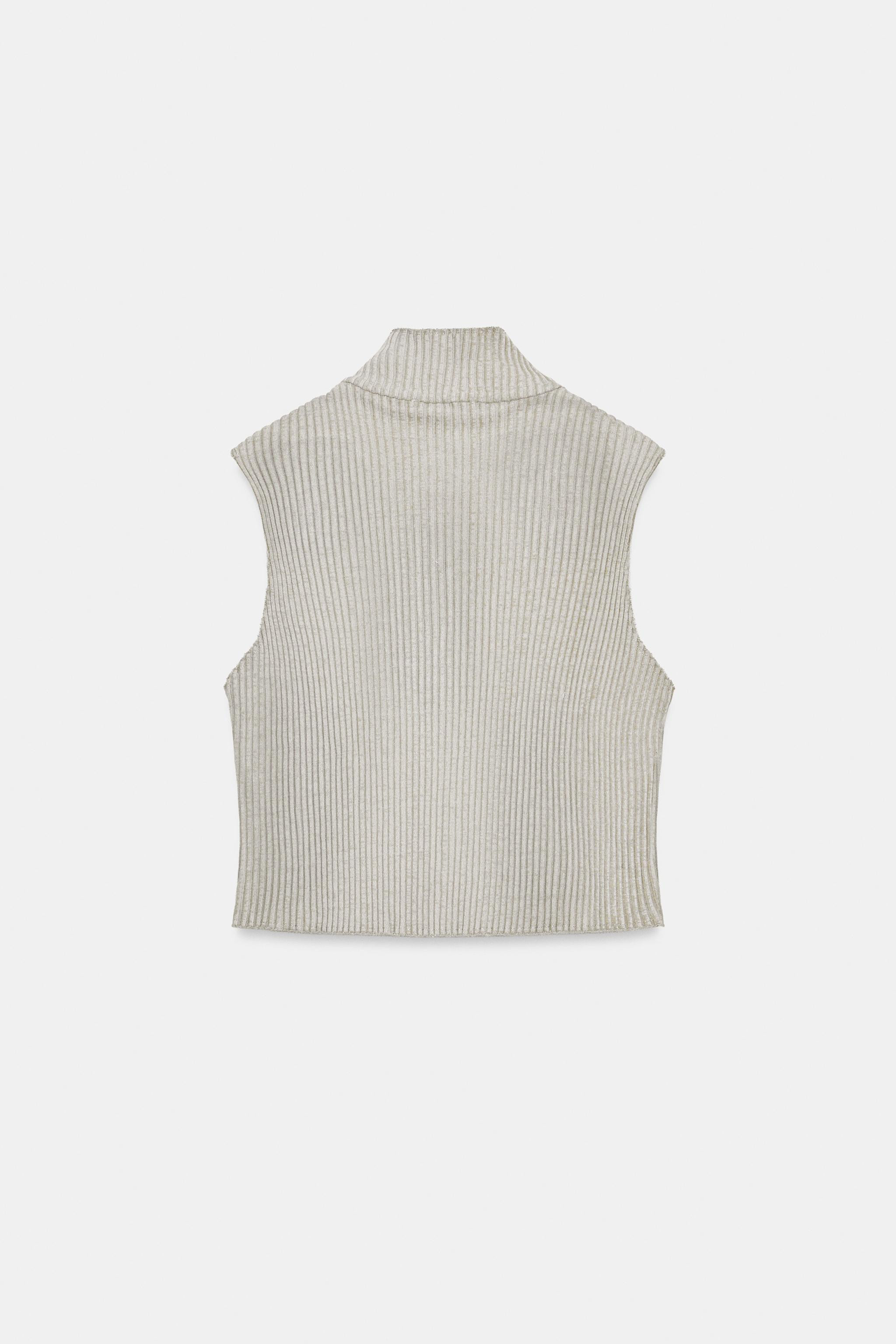 WASHED EFFECT GILET TOP WITH POCKET | Zara UK