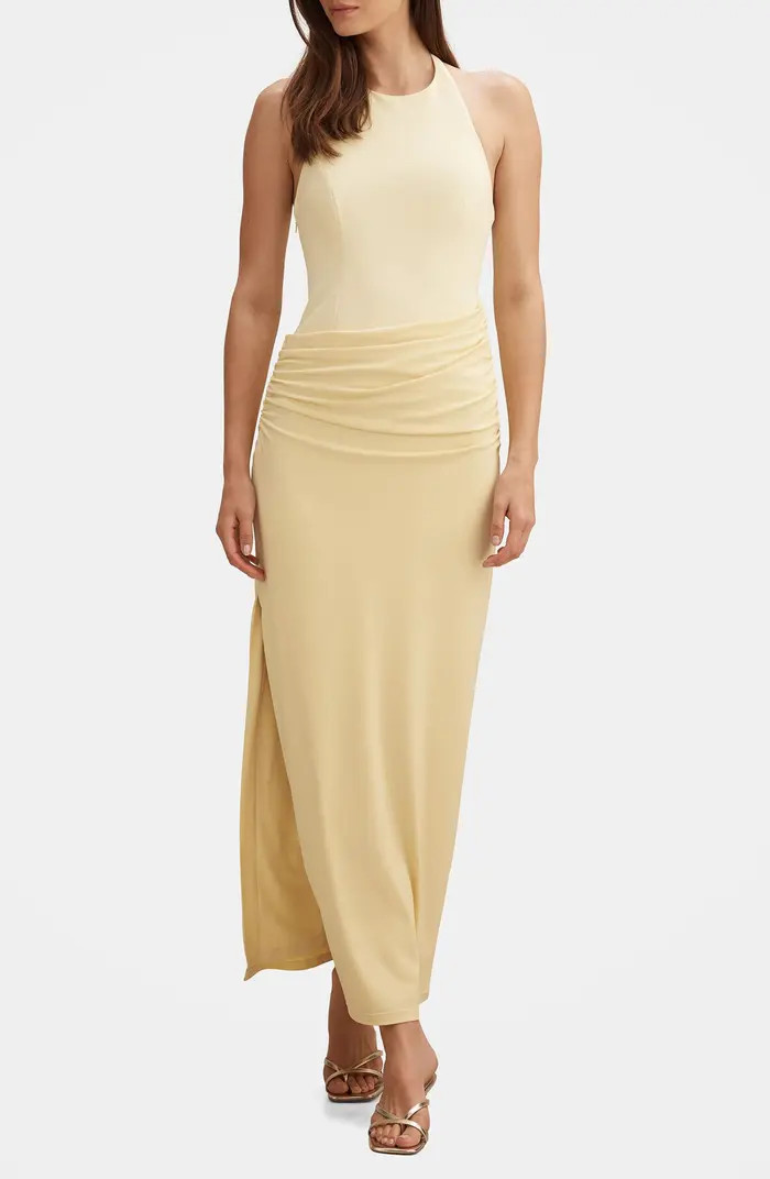 Lula Ruched Halter Gown | Nordstrom