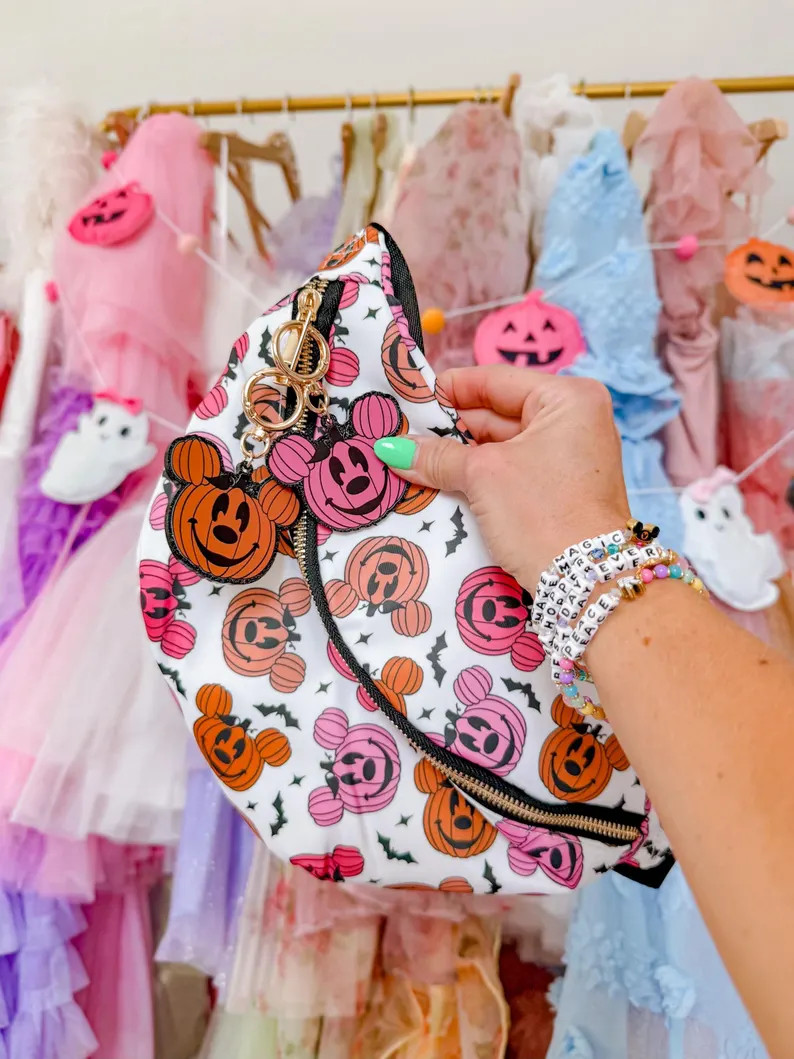 Spooky Pumpkin Fanny Pack | Pumpkin Mickey Fanny Pack | Disney Belt Bag | Mickey Fanny Pack | Pum... | Etsy (Global)