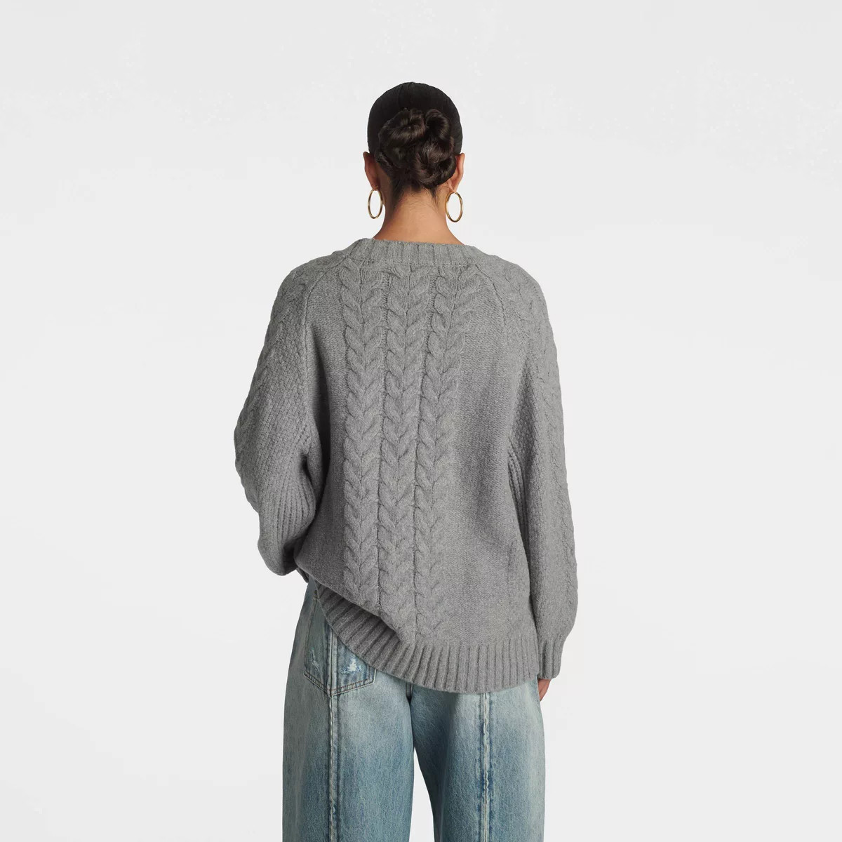 KBB by KAHLANA Women's 'The Patricia Cardigan Sweater' - Heather Gray 1X | Target