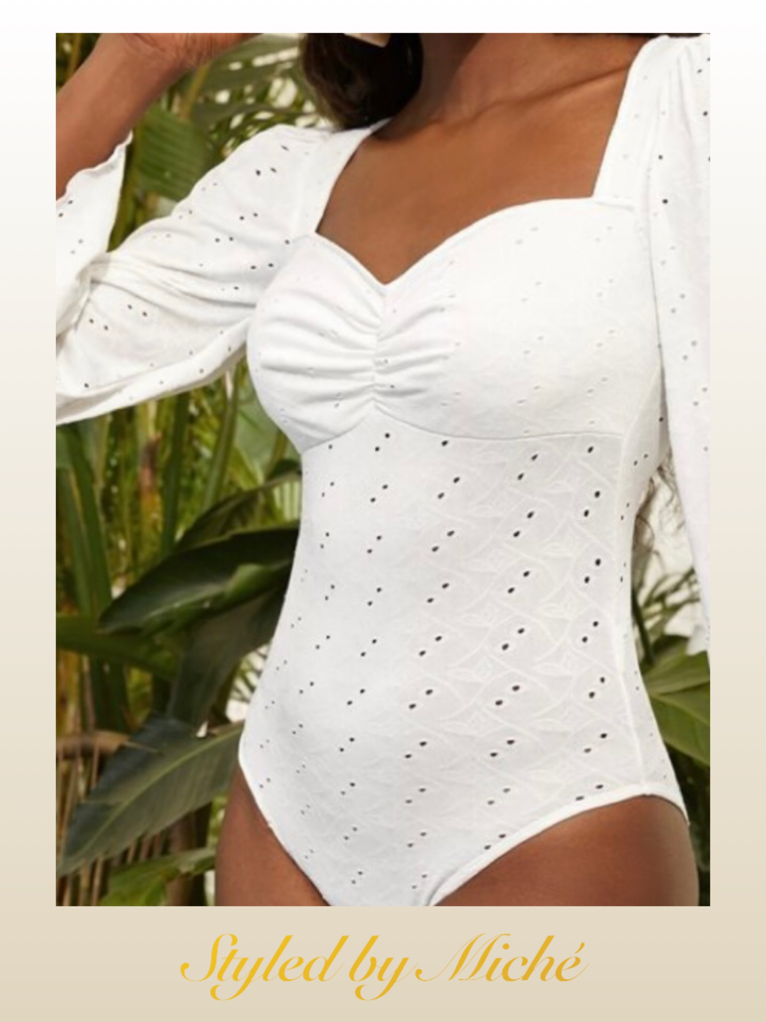 A PERFECT WINTER WHITE BODYSUIT. 🤍🤍

This gorgeous bodysuit is comfortable to wear and beautiful to wear. Paired with denims, a skirt or beautiful wive leg pants , it’s sure to turn heads. 🤍

#bodysuit #white #eyelet 
#fashionover30 #fashionover40 
#winter2022 #trending 

#LTKunder50 #LTKunder100 #LTKSeasonal